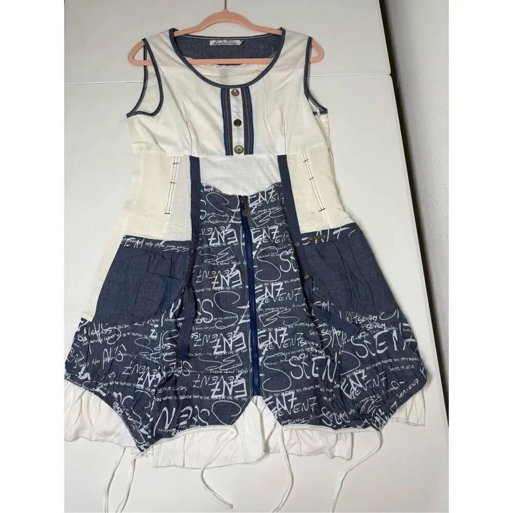 C’Fait Pour Vous Bohemian Lagenlook Women’s Dress/Top Linen Blend Sz L*See Notes - Picture 10 of 16